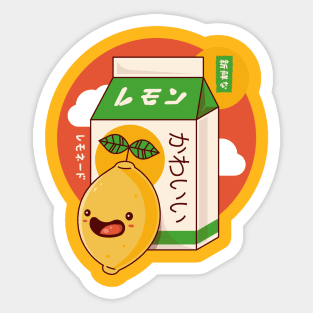 Aesthetic Lemon Juice Sticker